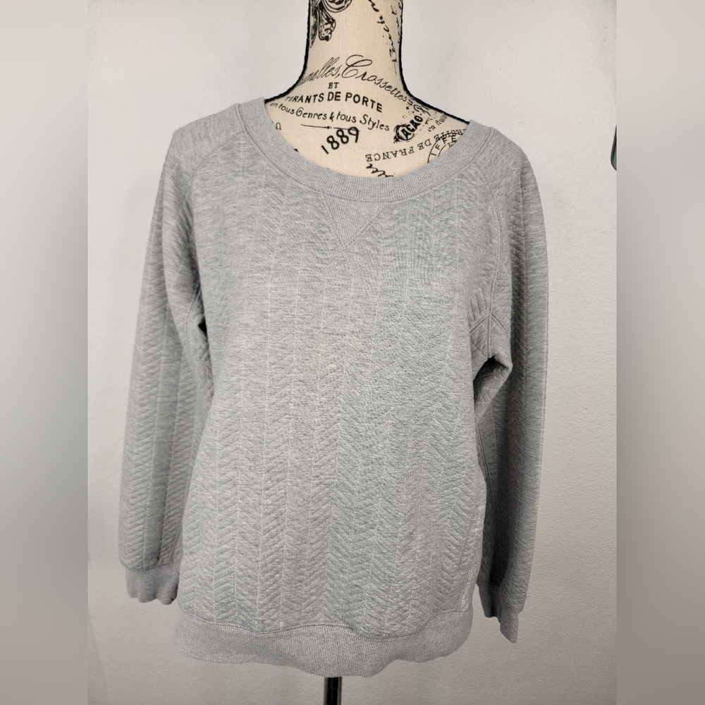 Prana Sz M Silverspring Pullover Long Sleeve Sweater Gray W23170214